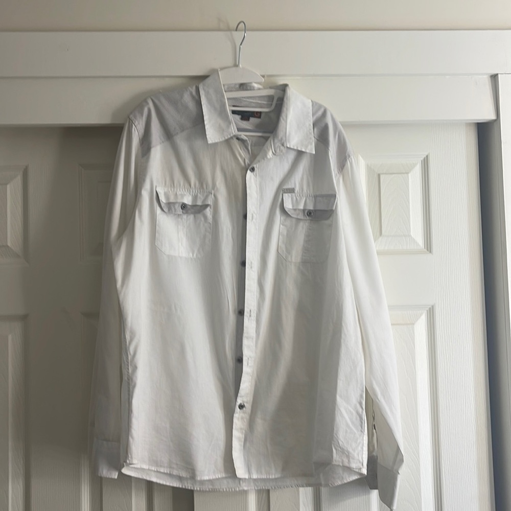 Guess long sleeve men’s button up shirt ! Barely used .